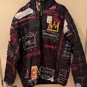 Members Only Multicolor Graphic Puffer Jacket